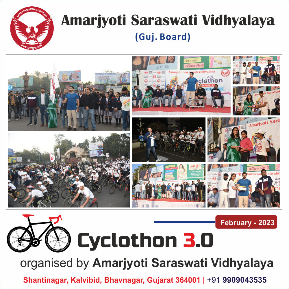 Cyclothon 3.0 organised by Amarjyoti Saraswati Vidhyalaya