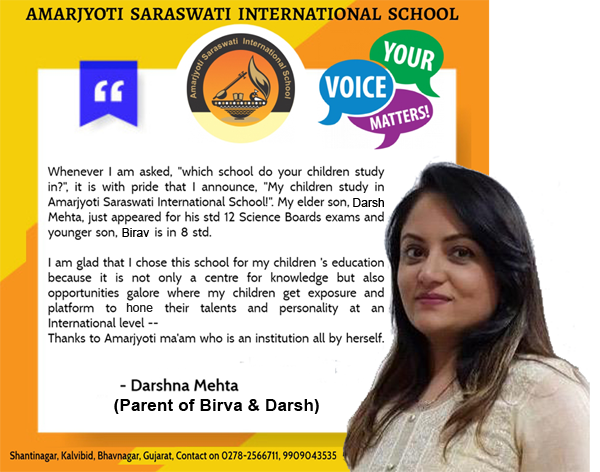 amarjyoti saraswati internaltional school bhavngar gujarat parent darshan mehta
